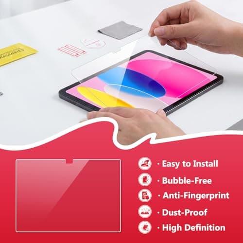 ProCase Smart Case+Screen Protector for iPad (A16) 11/10th Gen, Red — view 4