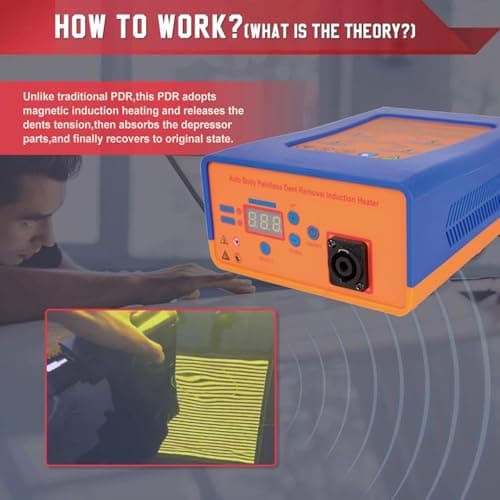 YANGYMM 1500w Portable Dent Repair Tool, Aluminum Car Dent Removal Kit, with Suitcase, Digital Screen Paintless Dent Repair Machine, Reduce Work Risks,220V — view 2