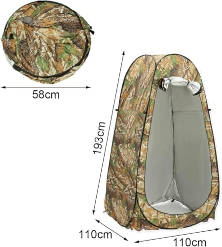 BREEZENEST Pop Up Camping Tent 2-3 Person, Waterproof Windproof Instant Pop-Up Tent 4 Season Portable Privacy Tent for Camping Hiking Outdoor Shelter with Carry Bag (Camouflage) — view 2