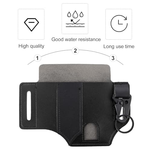 Retro Outdoor Tool Waist Bag Faux Leather Storage Pouch for Flashlights — view 5