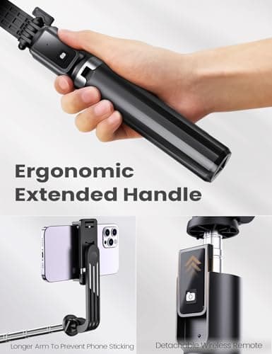 ANXRE Extendable Selfie Stick with Wireless Detachable Remote — view 4