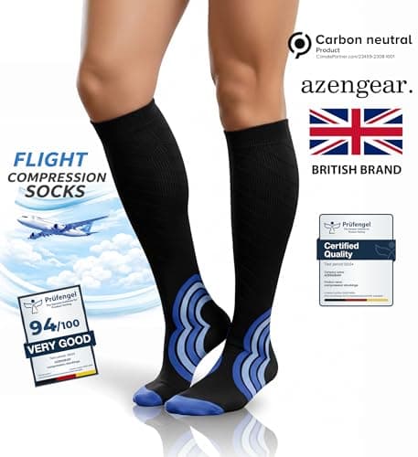 Compression Socks for Flight Travel, Running, Knee High, Women & Men — view 5