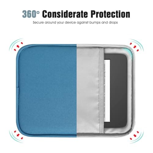 TiMOVO 6-7 Inch Sleeve Bag for eReader, Peacock Blue — view 5