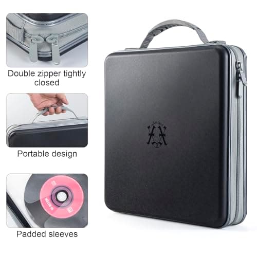 alavisxf xx CD Case, 224 Capacity Hard Plastic Organizer Holder for Car — view 3