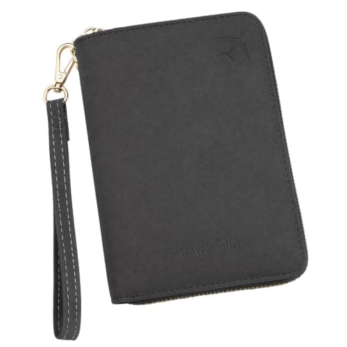 Passport Holder Travel Wallet, RFID Blocking PU Leather Passport Wallet