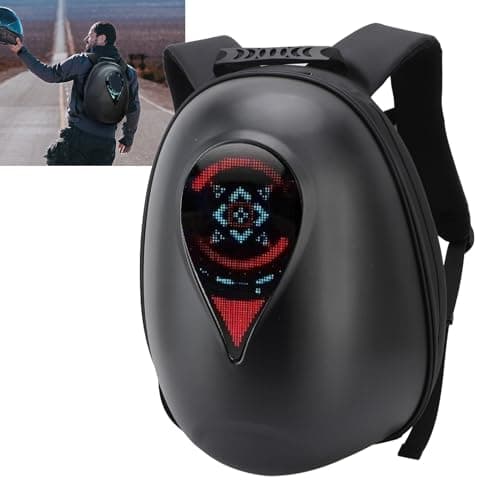 TIKATARER LED Backpack for Motorcycle Riding, Half Face Helmet Storage — view 3