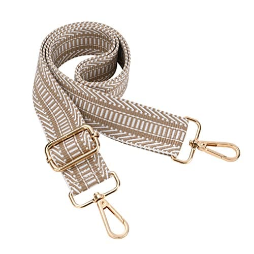 Aucuu Luggage Straps, Wide Shoulder Strap Adjustable Crossbody Bag Strap with Metal Swivel Hooks, Replacement Handbag Belt for Crossbody Bag, Luggage, Laptop and Duffle - 3.8CM Yellow