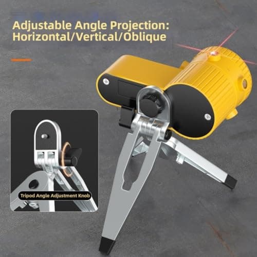 Magnetic Spirit Level Look Projector with Rotating Head Cross Spirit Level for DIY Projects Self-Levelling Pocket Spirit Level Set 15.5 x 10.5 cm Black — view 2