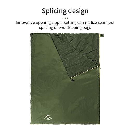 Naturehike Envelope Cotton Sleeping Bag for Adults and Kids 3-4 Season Lightweight Waterproof Camping Sleeping Equipment(Green XL) — view 4