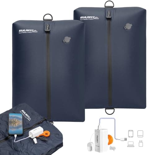 EULANT 2pack Vacuum Storage Bags for Travel, Reusable Vacuum Zipper Sealer Bag for Clothes, Compression Packing Cubes for Suitcases/Luggage/Backpack, With IPX8 Airtight Zipper,Navy Blue