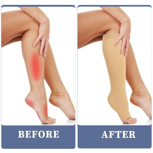 Flight Compression Socks for Women & Men, 2 Pairs Supports Socks — view 6