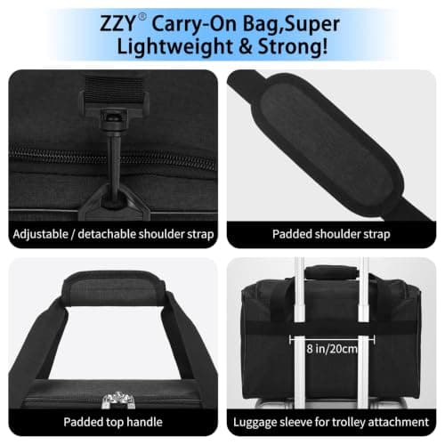 ZZY 20L Small Gym Duffle Bag with Trolley Sleeve for Women Men — view 5