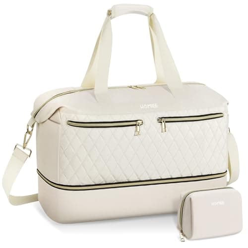 HOMIEE Gym Bag Travel Duffle for Women, Lightweight Overnight Holdall Bag