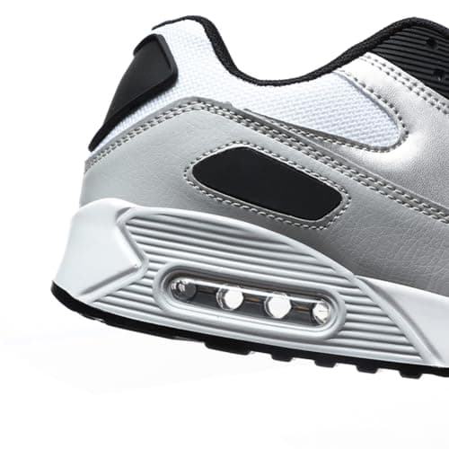 Padgene Men Women Running Shoes Sports Trainers Breathable Lightweight Sneakers Air Cushion Low Top Footwear Waking Fitness Lace up Shoes for Walking Gym Jogging Fitness Athletic Casual — view 6