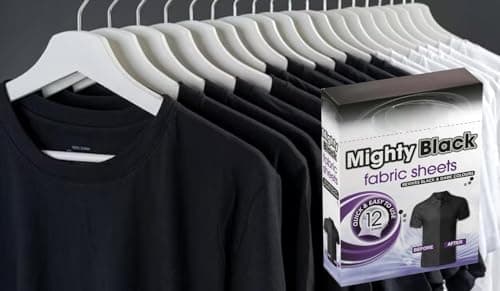 Swirl Mighty White Stain Remover 12 sheets Powerful Laundry Sheets for Brightening Whites and Color Run Prevention (2 Packs) (Mighty Black) — view 5
