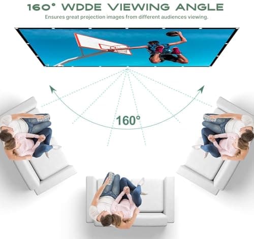 AAJK 150inch Outdoor Projector Screen Anti Crease Portable Movie Screen — view 3