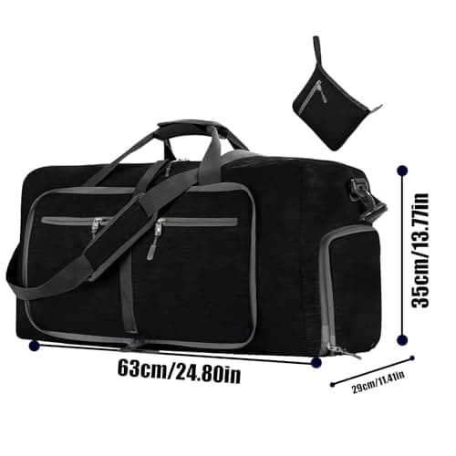 Large Duffle Bag for Travel - Waterproof Folding Traveling Weekender Luggage Bag | Sports Duffle Bag with Multiple Pockets for Travel, Camping, Fitness — view 6
