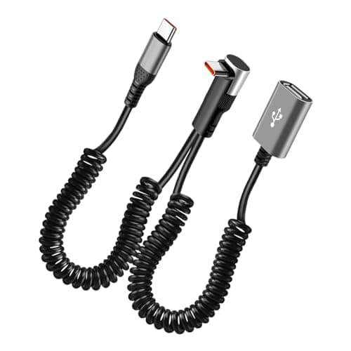 ljhnba 66W Fast Charging Type C Cable Spring, USB F Type C M