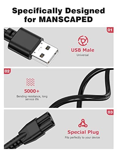 Mellbree Replacement Shaver Charger Compatible with MANSCAPED 2.0 3.0 — view 2