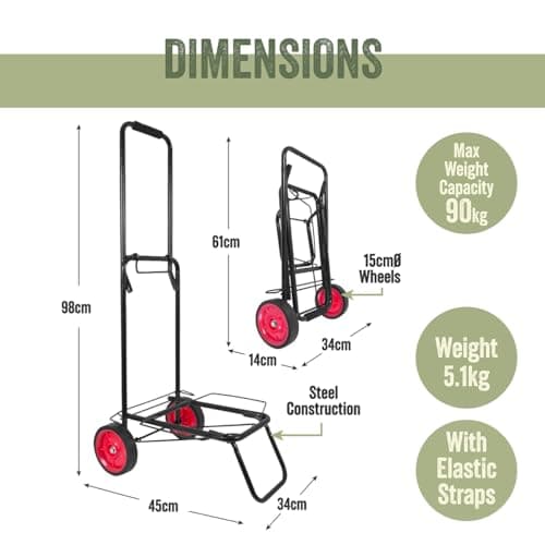 Milestone 50kg Heavy Duty Trolley for Camping & Festivals — view 4