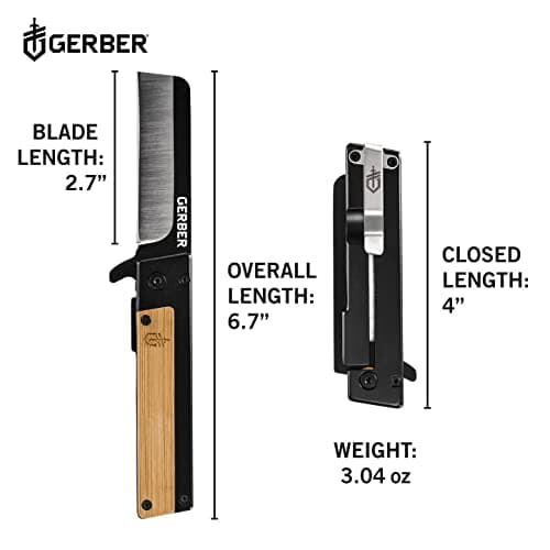 Gerber Unisex's Quadrant Folding Knife, Bamboo, One Size — view 3