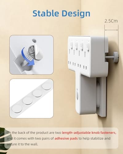 Mscien Multi Plug Adopter, Plug Extension with Independent Switches, 4 Way Plug Adapter UK Built-in Surge Protector, 4 in 1 Wall Socket Plug Extender with 180 Degree Rotation Button — view 4