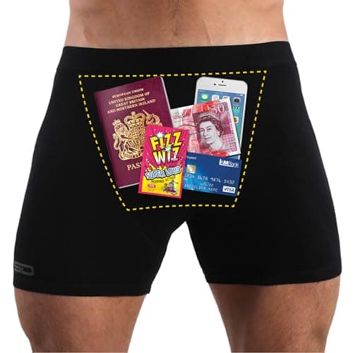 Smuggling Duds Boxer Brief Shorts - Anti Theft, Pickpocket Proof, Travel Pocket Underwear