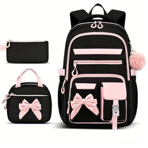 Kids Backpack with Lunch Bag and Pencil Case Lightweight Casual Daypack,3-in-1 Set | Lightweight & Durable | Spacious Main Compartment | Comfortable Padded Straps | Ideal for School & Outdoor