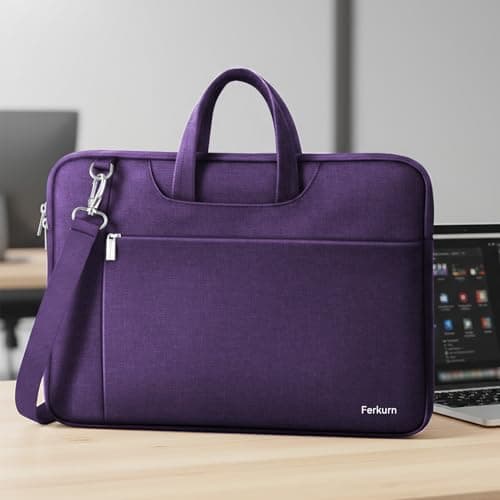 Ferkurn Laptop Bag Case for Women Men Messenger Briefcase, 17 17.3 inch — view 3