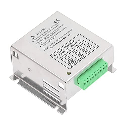 MAJONMMERD Generator Battery Charger Stainless Steel Portable Generator Battery Charger 5A Auto 12V 24V Detection 220 to 240VAC for Genset Starter Maintenance — view 4
