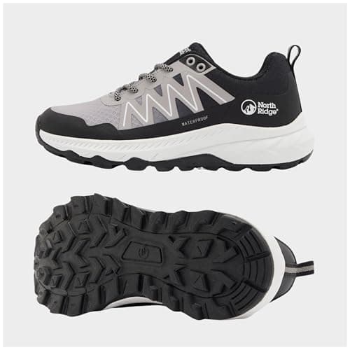 NORTH RIDGE Women’s NAS Trail Walking Shoe with Durable Ripstop Upper & High Traction Sole, Waterproof (Black, UK Footwear Size System, Adult, Women, Numeric, Medium, 5) — view 3