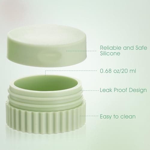 Oruola 4 Pcs Travel Pots,Silicone Travel Pots for Toiletries,Small Silicone Travels Containers,with Lids,for Hand Cream, Body Lotion & Toiletries, Squeeze Bottles for Travels — view 5