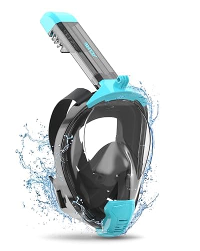 ACURE Full Face Snorkel Mask Adult Anti-Fog Diving Mask with Camera Mount
