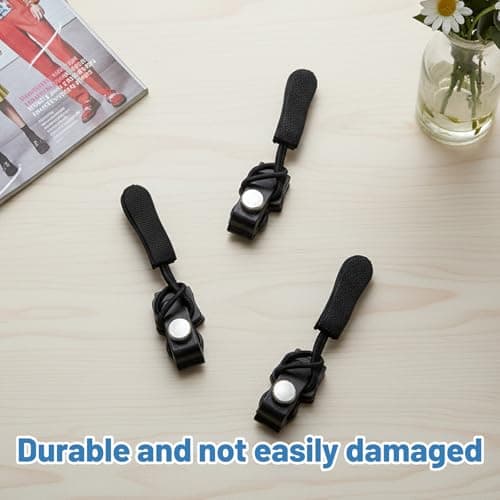 18 Pcs Zip Repair Kit, 3 Sizes Universal Replacement Zipper Repair, Removable Universal Zipper Repairer, Black Instant Zip Fixer Set for Jackets Bags Clothing Luggage Jeans — view 6