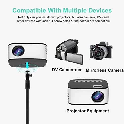 YORKING Projector Light Stand - Adjustable Height 83cm to 145cm Portable Tripod - Heavy Duty Metal for Projectors and Photography — view 4