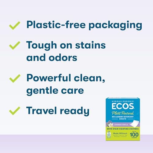 ECOS Laundry Detergent Sheets – Hypoallergenic, Lavender & Vanilla — view 2