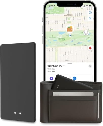 ReFind Wallet Tracker Card (IOS Only) - Rechargeable Wallet Tracker AirTag Alternative for Bags, Luggage, Suitcases and Purses. Slim and Durable GPS tracker Compatible with Apple Find My App