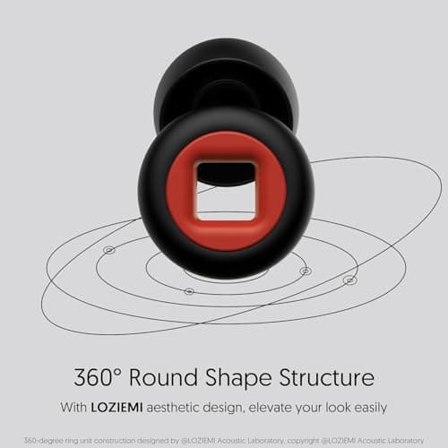 LOZIEMI Ear Plugs for Sleep, Stylish Certified Hearing Protection, Ear Plugs Noise Cancelling 28dB, Reusable 2025 New Soft Water Silicone, Focus, Travel or Concerts, Ear Tips in XS/S/M/L — view 4