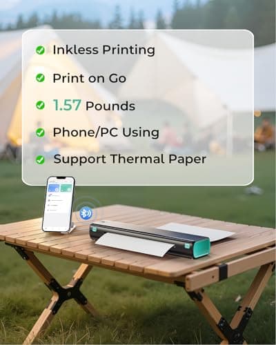 Phomemo Thermal Printer A4 with Bag, M08F Portable Printer for Laptop Phone — view 6