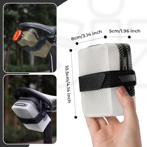 ROCKBROS Bike Saddle Bag Waterproof, 48g Lightweight, 0.4L — view 3