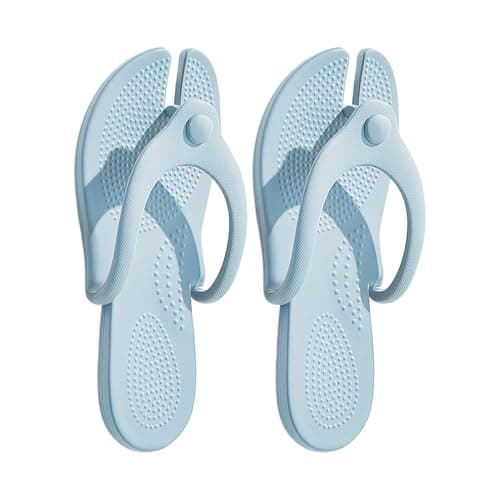 Bronvaulta Foldable Slippers, Water Friendly Design, Lightweight, Blue M