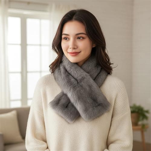 Jazuaiao Luxury Winter Shawl Scarf Unisex Plush Wrap Lightweight Warm Accessory for Travel & Cold Weather Winter Scarves for Women — view 3