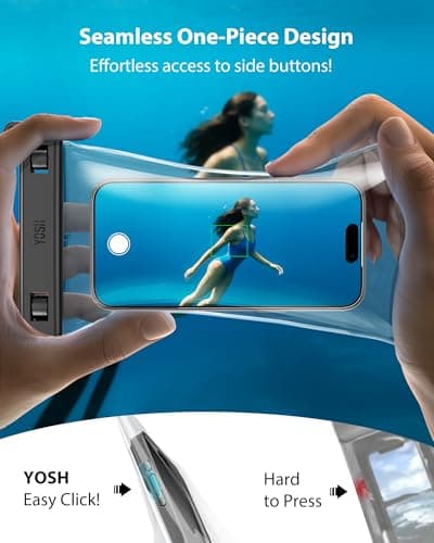 YOSH Waterproof Phone Pouch Floating [3D Seamless Body], Fits Up to 7.5" — view 3