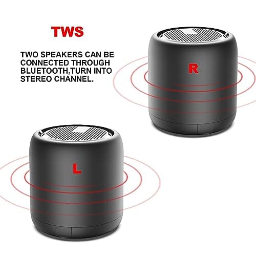 STFMHEZ Portable Wireless Bluetooth Speaker, Mini Bluetooth 5.0 Speakers Outdoor Speaker with HD Stereo HiFi Bass, 1200mAh Battery, 24 Hour Playtime, IPX4 Waterproof Speaker for Shower, Travel, Sport — view 6