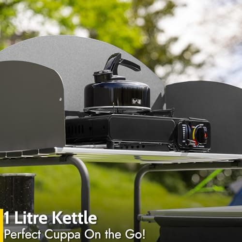Trail Whistling Camping Kettle, 1L, Black — view 2