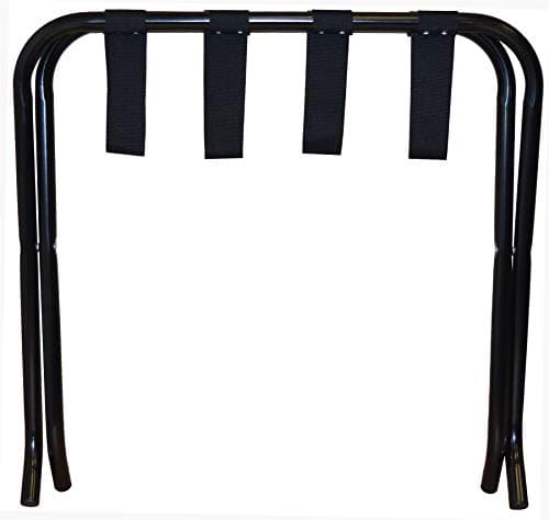 Harbour Housewares Folding Metal Luggage Rack - Black - Pack of 1 - Portable Folding Single Tier Home Bedroom Suitcase Foldable Suit Case Holder Travel Chest Storage Stand — view 4