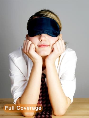 6 Pack Blindfold Eye Mask Cover Sleep Mask for Party Games Travel Sleep Team Build Party Supply with Adjustable Strap for Women Men Kids, Black — view 4