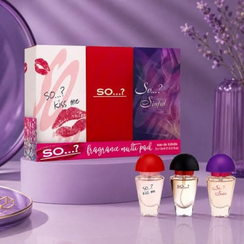 So…? Trio Three For Me Womens Eau de Toilette Perfume Gift Set, Travel Size Perfume for Women (3x15ml) — view 2