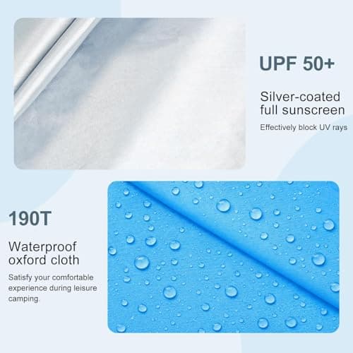 Pop Up Tent for 2 Person, Instant Camping Tent with Carry Bag, Lightweight Foldable Dome Tent, Portable Outdoor Shelter for Camping, Hiking, Fishing, Festival & Beach, Blue, 187 x 196 x 133 cm — view 3