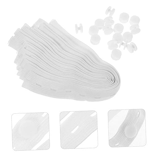 20pcs Clothes Storage Strap Elastic Cord Wrapping Bands White — view 6